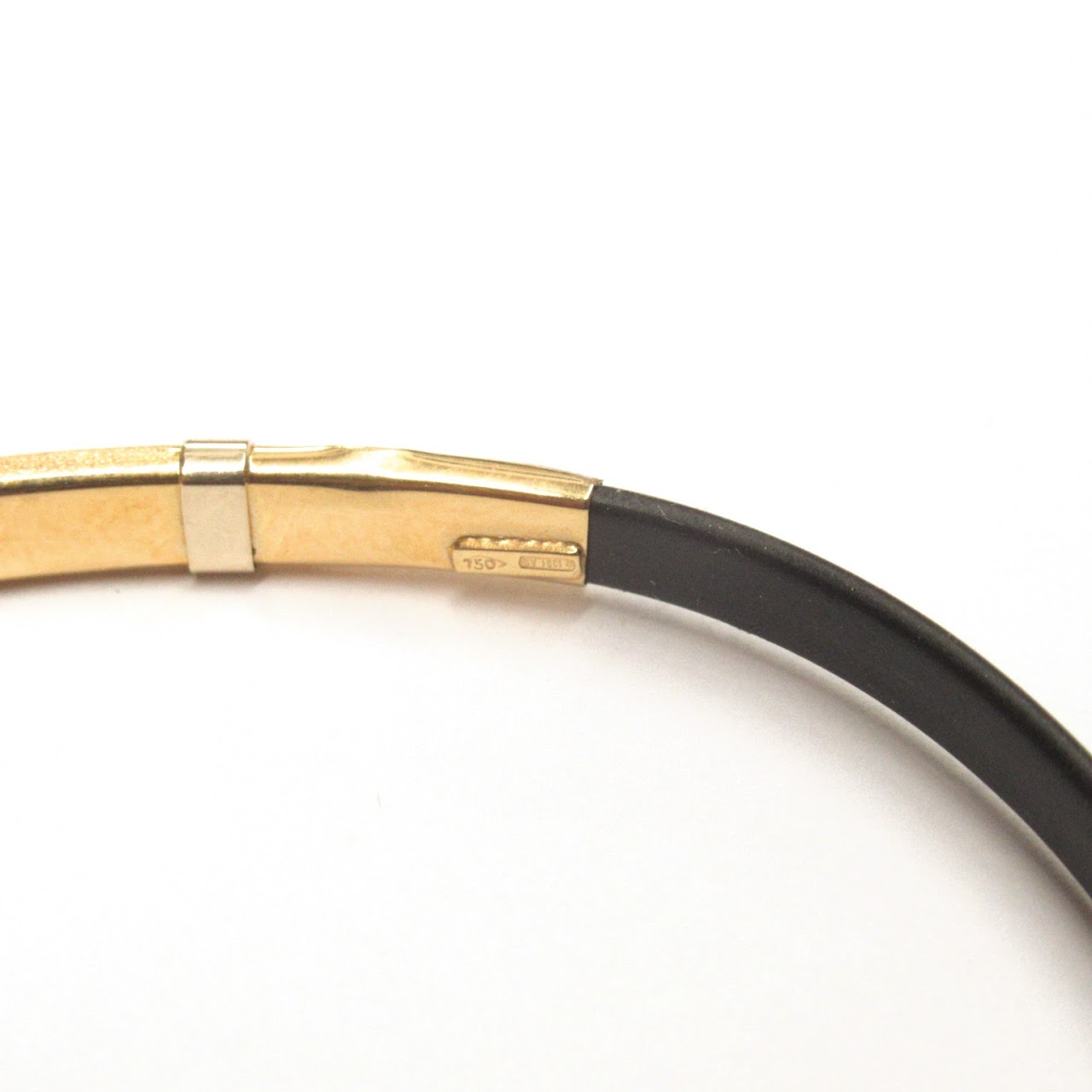 18K Gold & Leather Bracelet