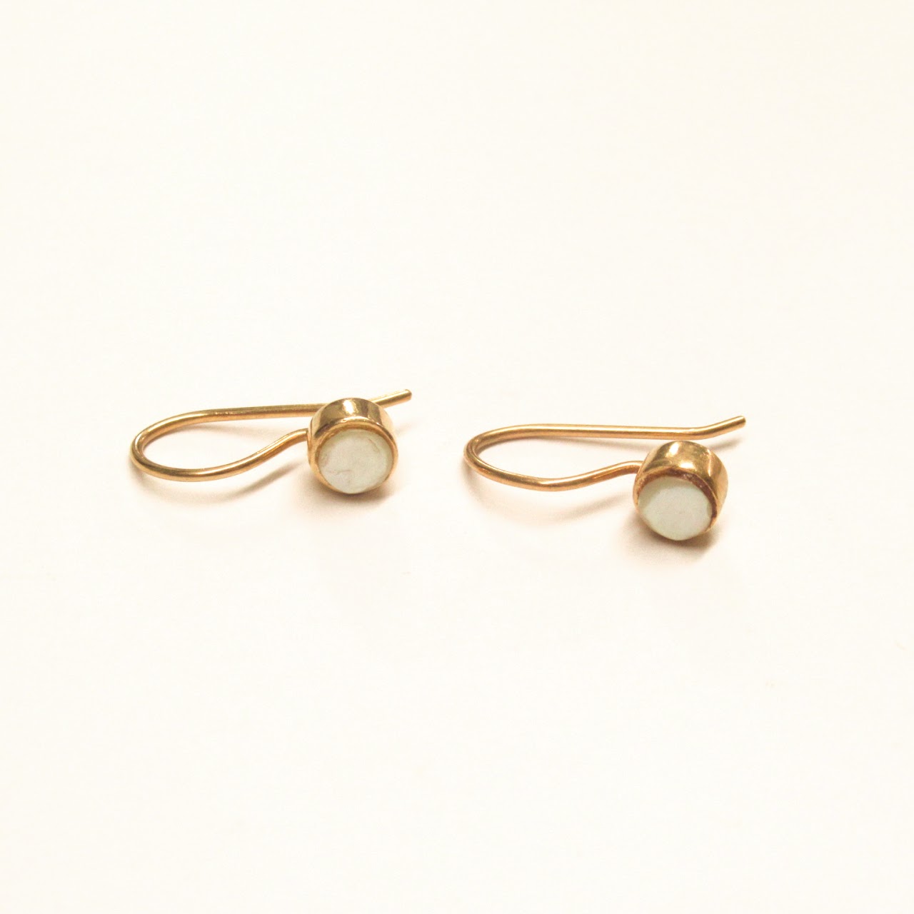 14K Gold & Nacre Earrings