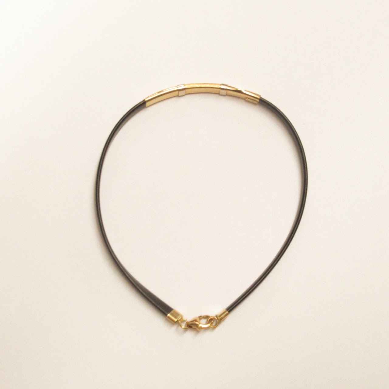 18K Gold & Leather Bracelet