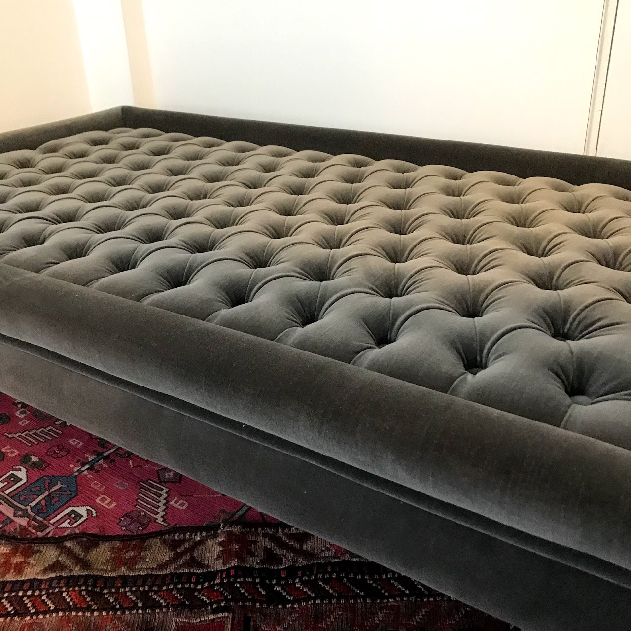 Restoration Hardware Tufted Coffee Ottoman