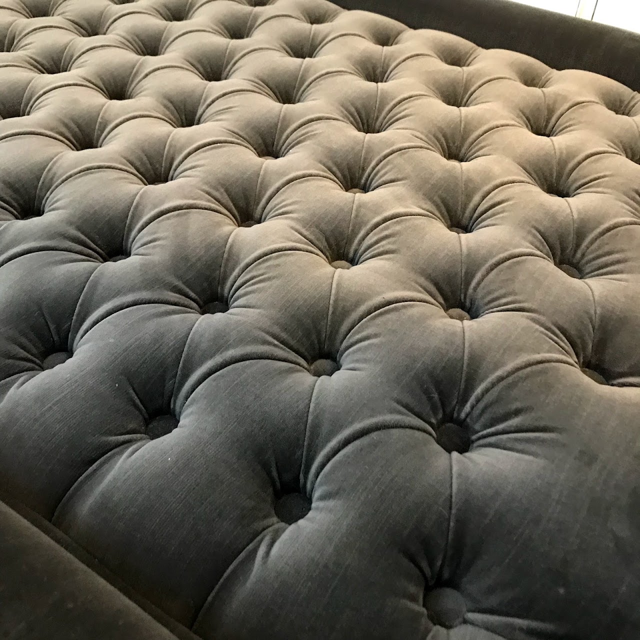 Restoration Hardware Tufted Coffee Ottoman