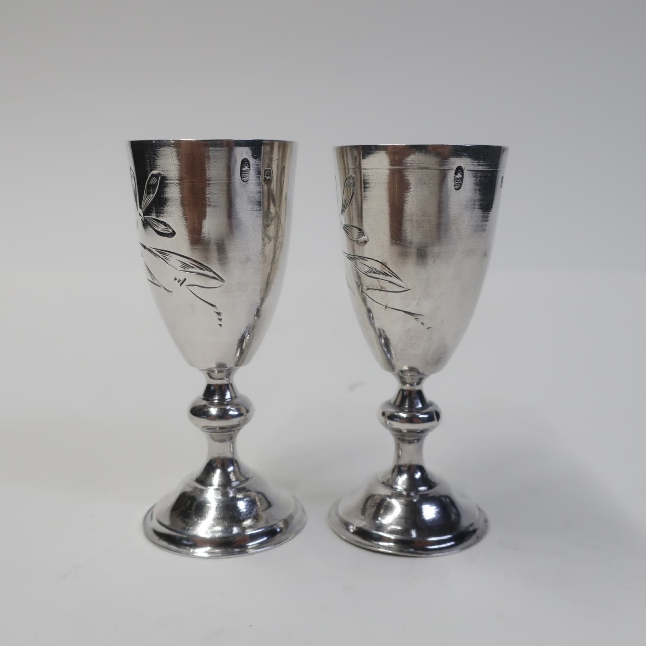 Sterling Silver Footed Aperitif Cups