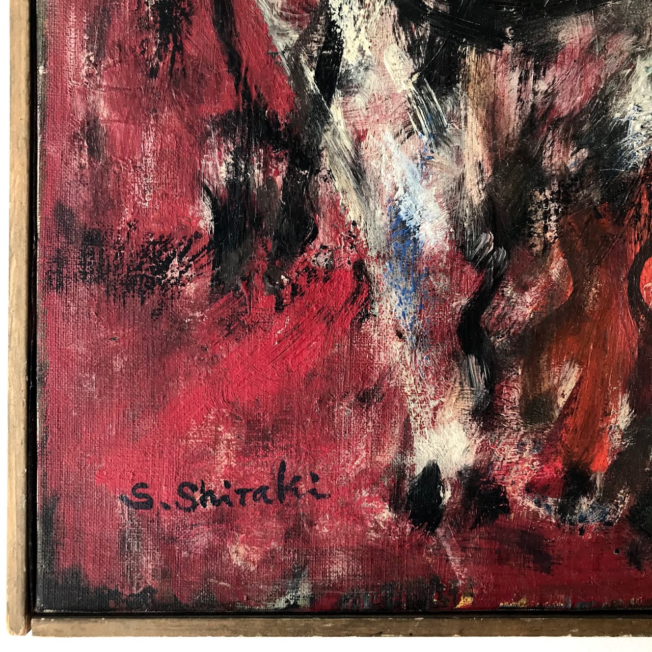 Shoichi Shiraki Signed Japanese Modernist Oil Painting