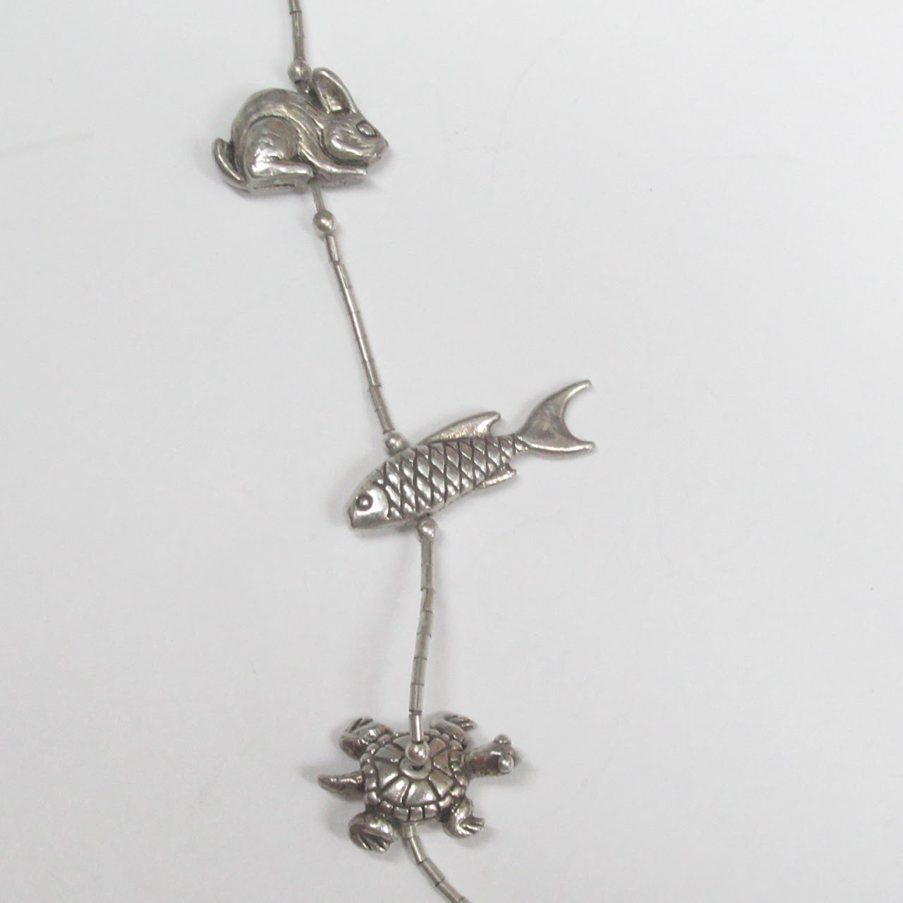 Sterling Silver Animal Charm Necklace