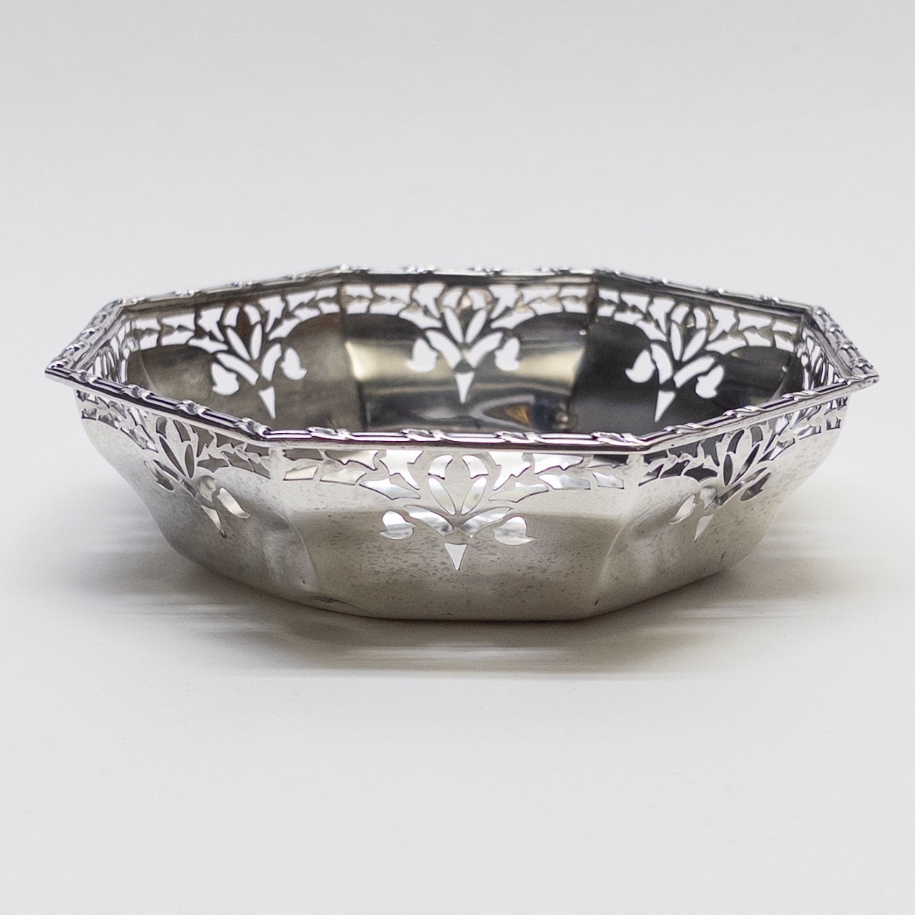 Sterling Silver Watson Company Pierced Nut Dish