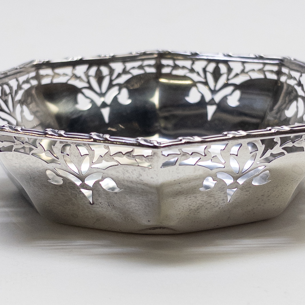 Sterling Silver Watson Company Pierced Nut Dish