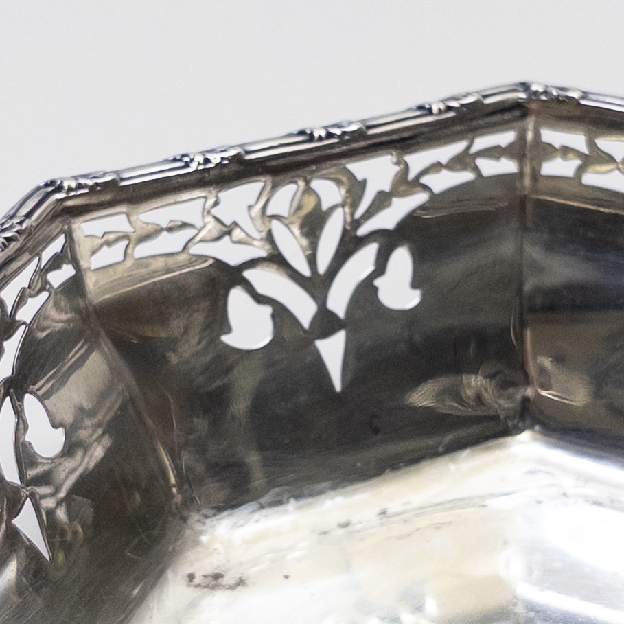 Sterling Silver Watson Company Pierced Nut Dish