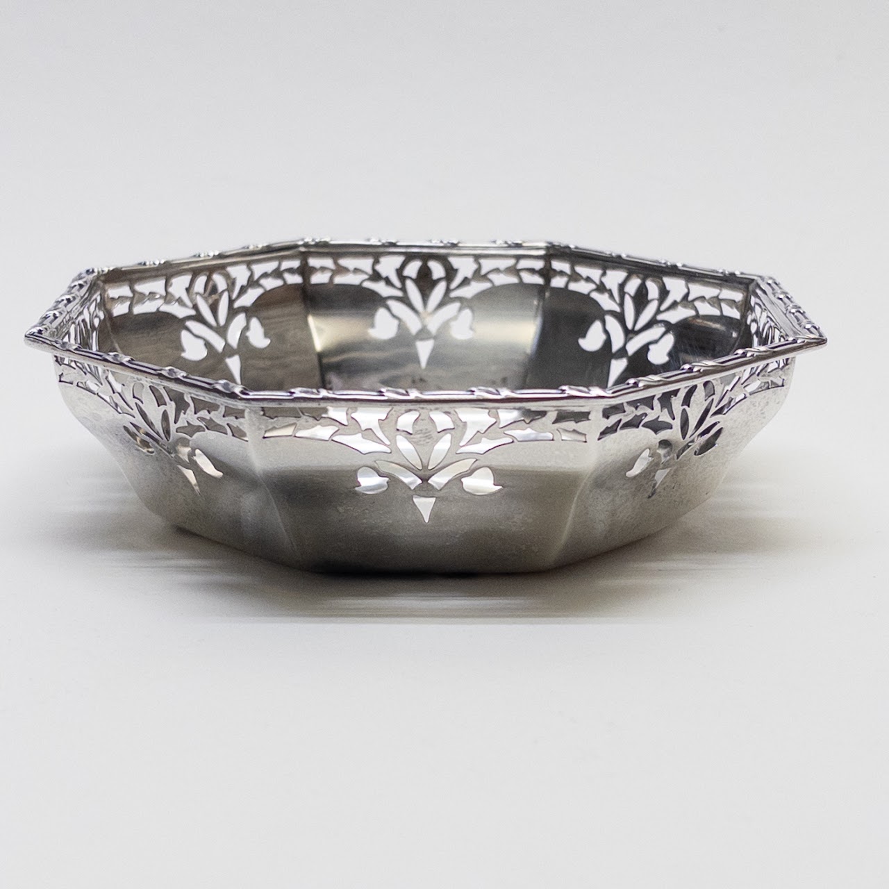 Sterling Silver Watson Company Pierced Nut Dish