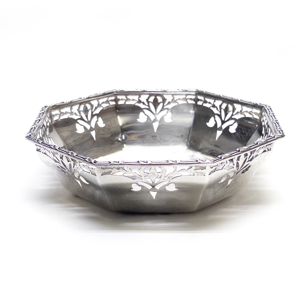 Sterling Silver Watson Company Pierced Nut Dish