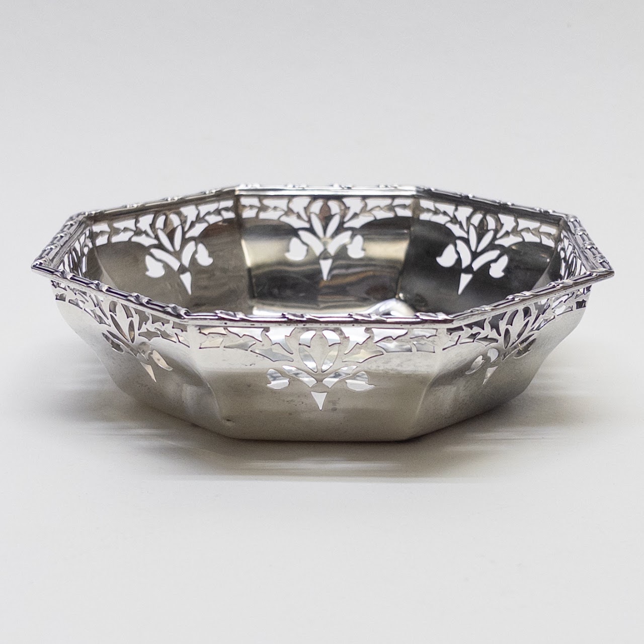 Sterling Silver Watson Company Pierced Nut Dish