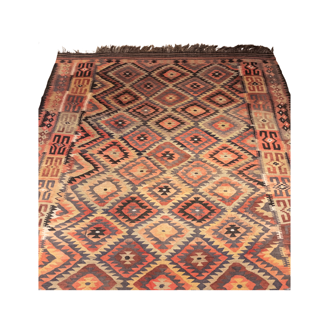 Geometric Wool Flatweave Rug