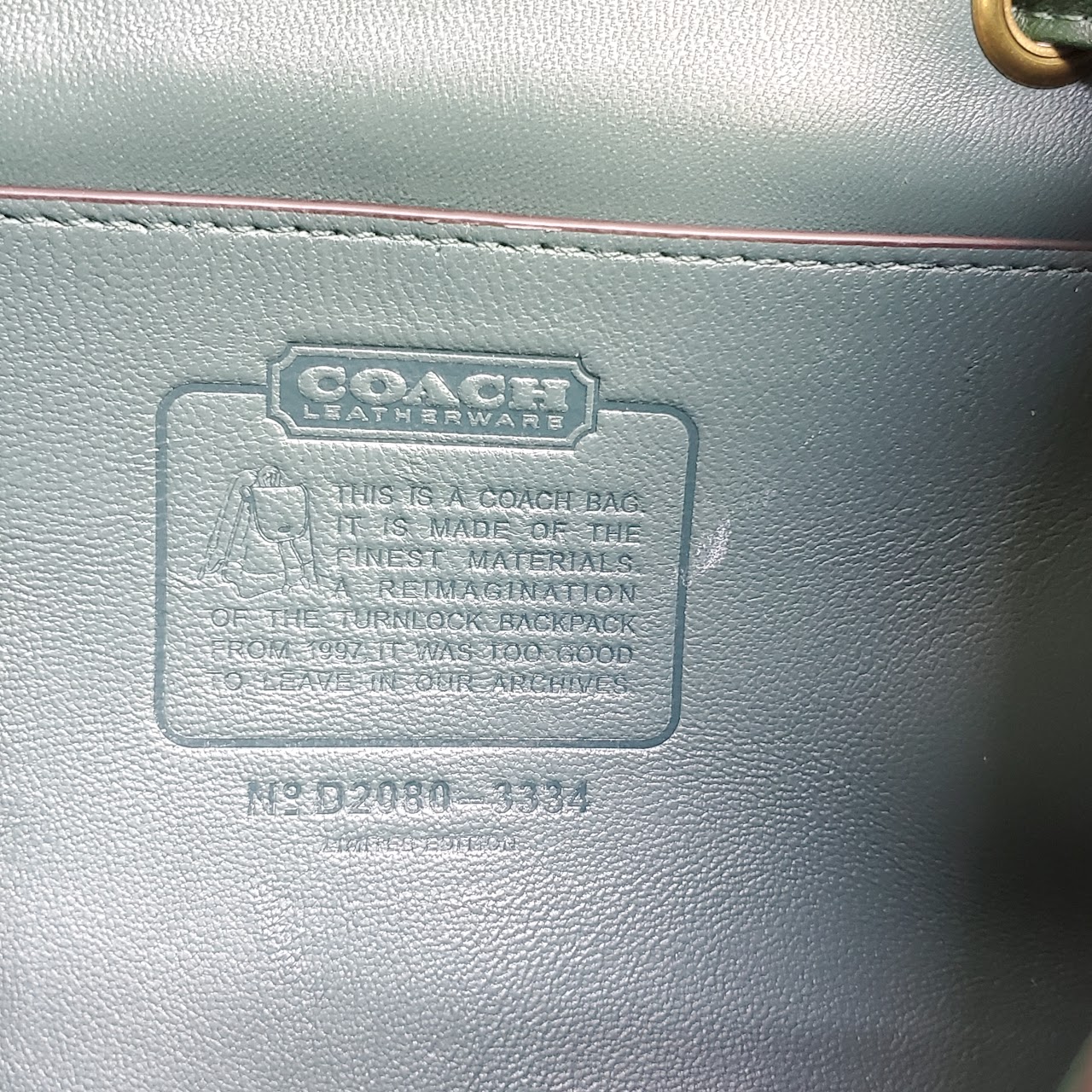 Coach MINT Limited Edition Daypack Backpack