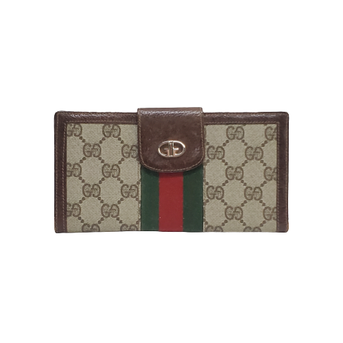 Gucci Vintage GG Monogram Continental Wallet