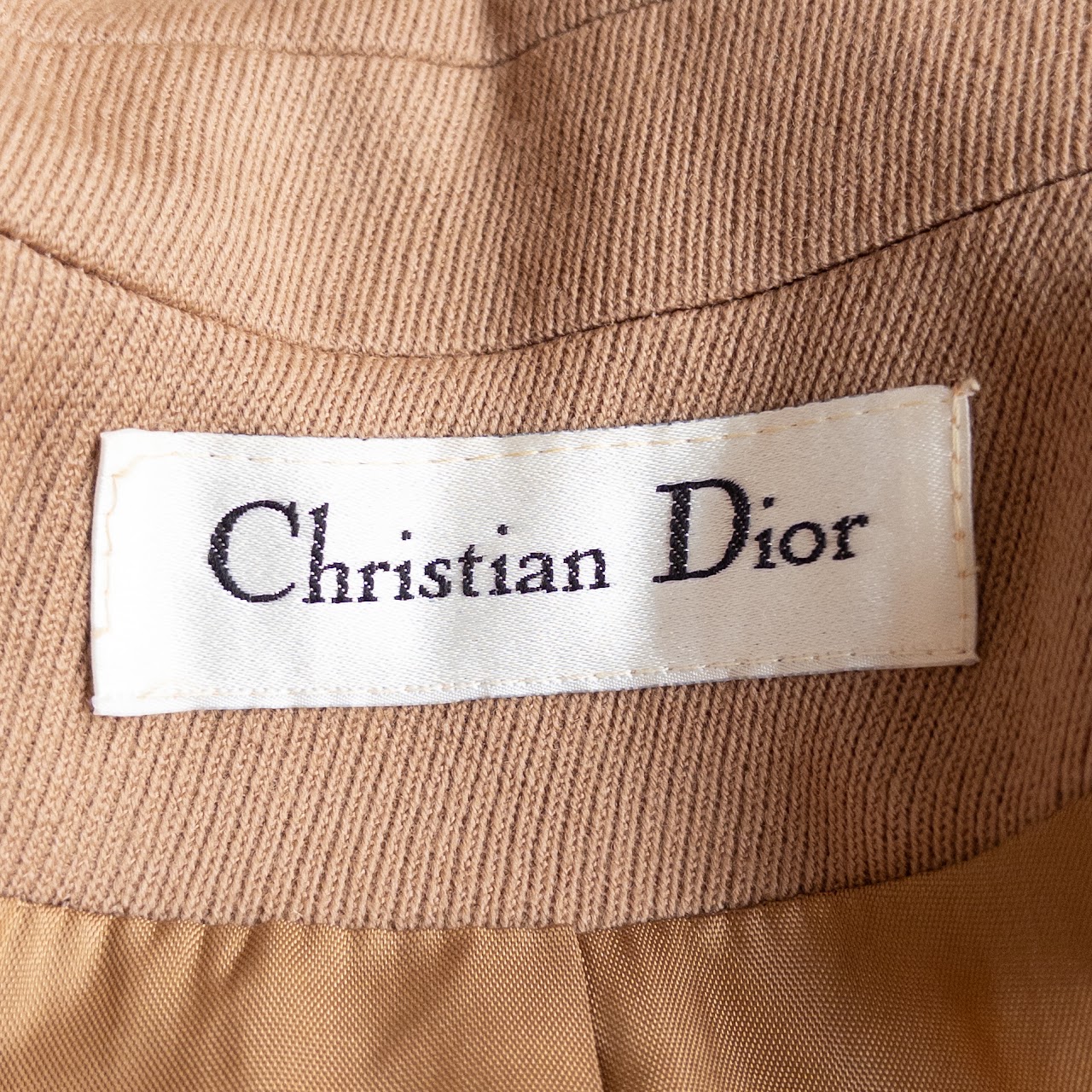 Christian Dior Wool Gabardine Swing Coat