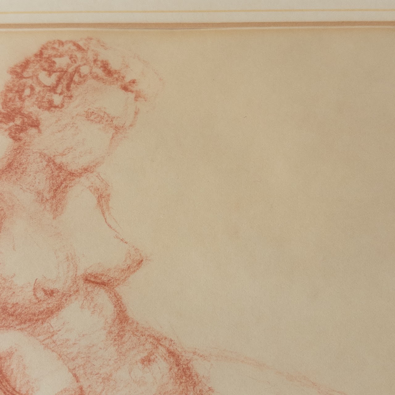 J. Ted Elston Signed Pastel Nude Drawing