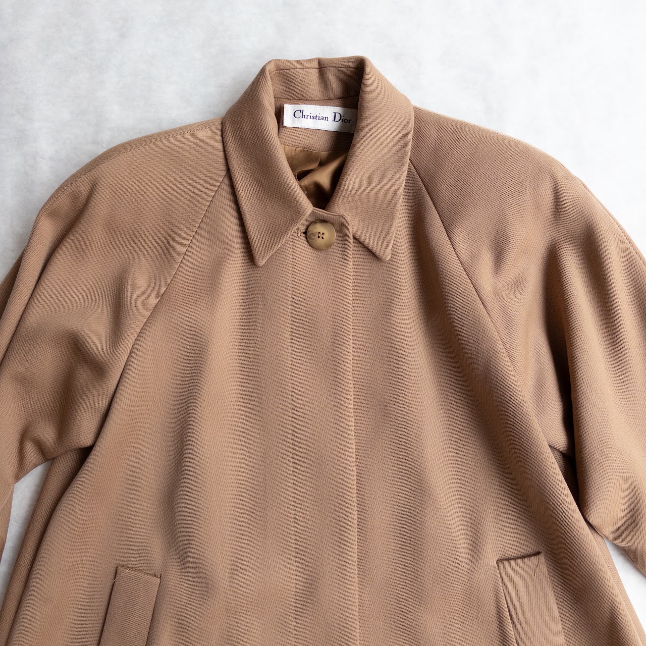 Christian Dior Wool Gabardine Swing Coat