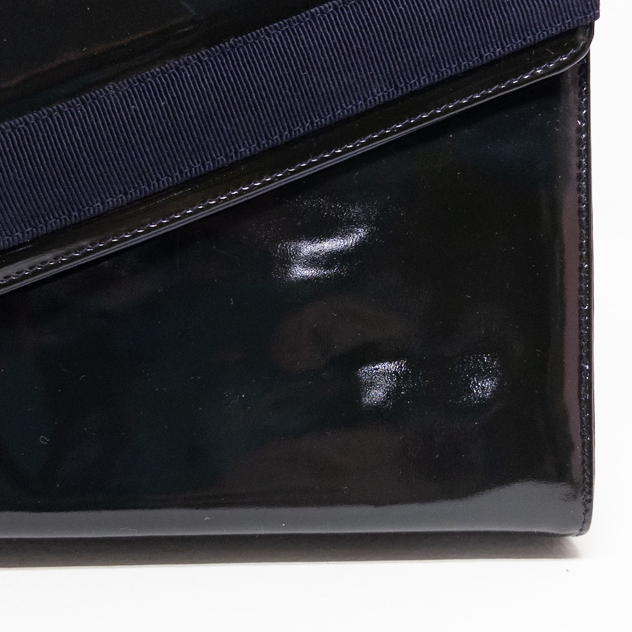 Salvatore Ferragamo Patent Leather Vara Clutch