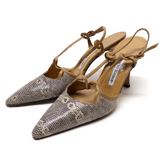 Manolo Blahnik Lizard Skin Pumps