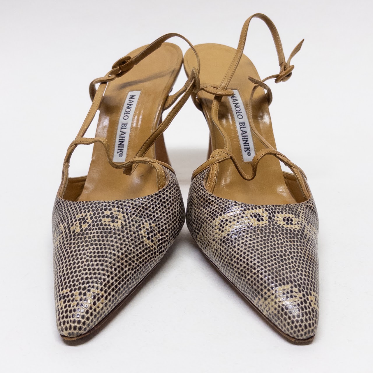 Manolo Blahnik Lizard Skin Pumps