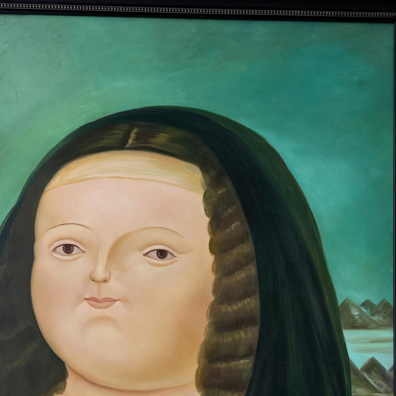 D. Epple after Fernando Botero's 'Mona Lisa' Signed Oil Painting