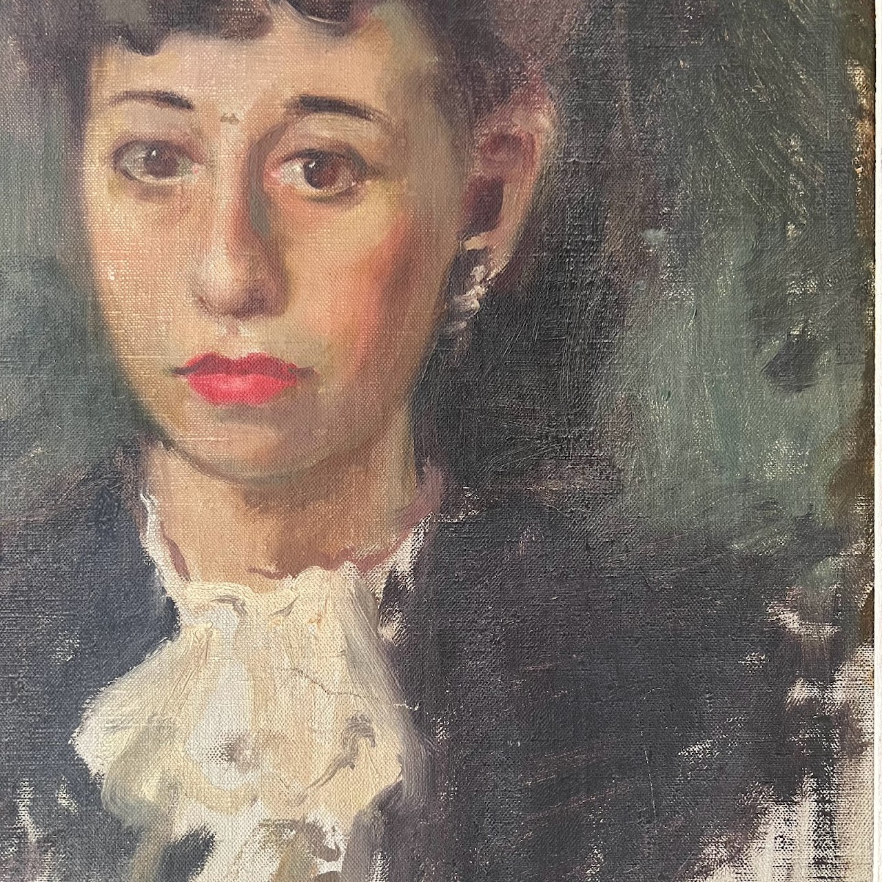 1940s Oil Portrait Painting