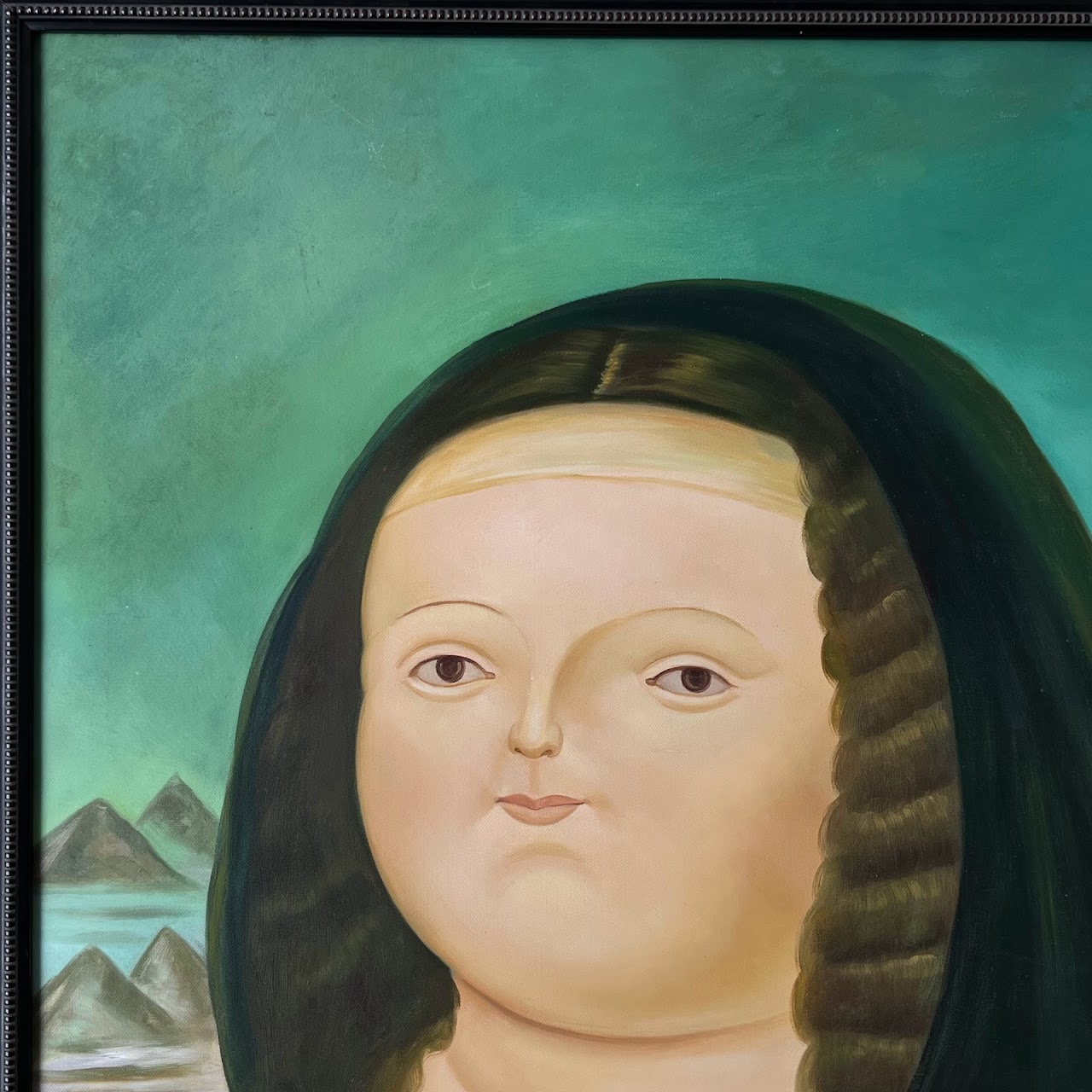 D. Epple after Fernando Botero's 'Mona Lisa' Signed Oil Painting