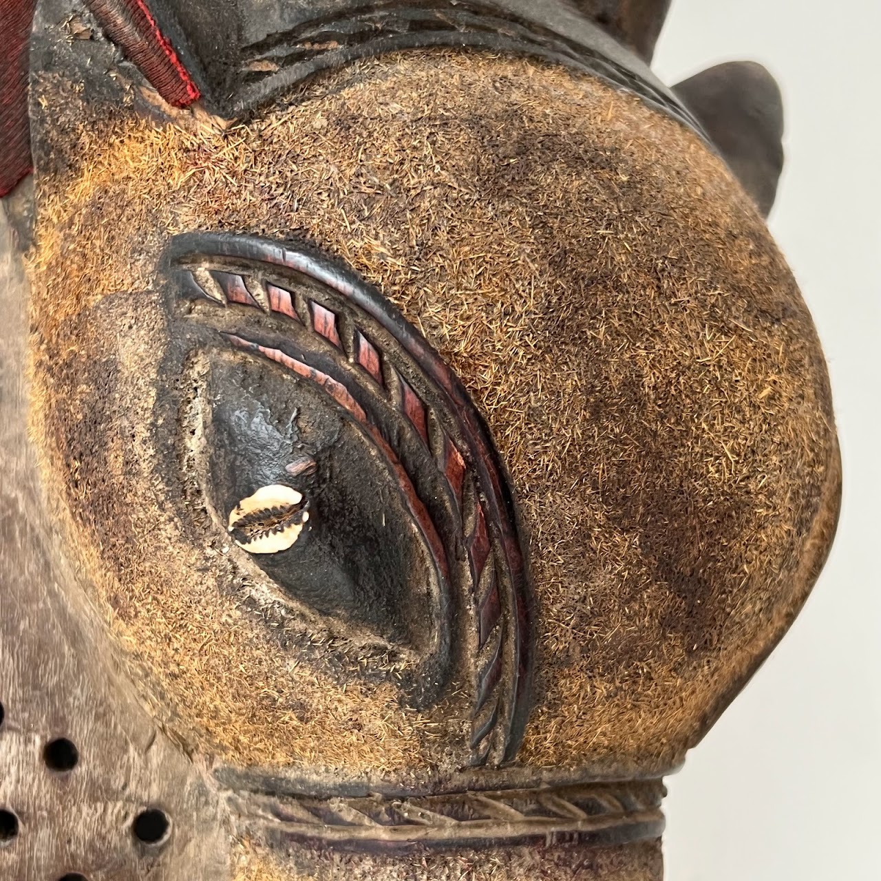 African Zoomorphic Carved Antelope Mask