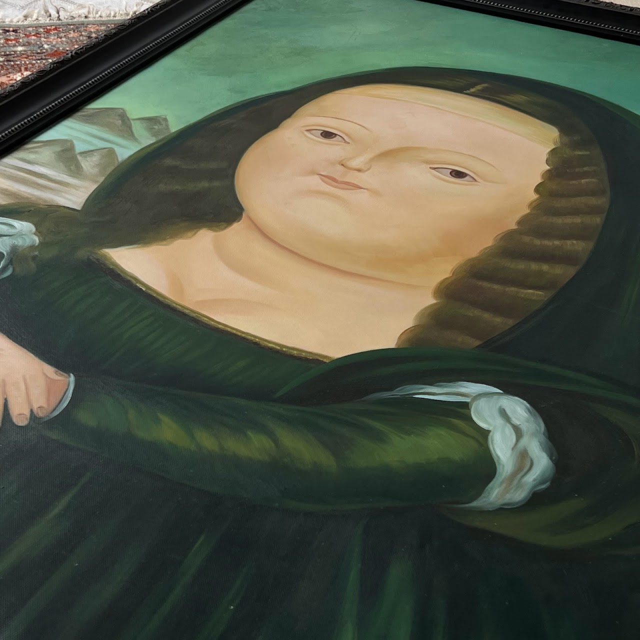 D. Epple after Fernando Botero's 'Mona Lisa' Signed Oil Painting