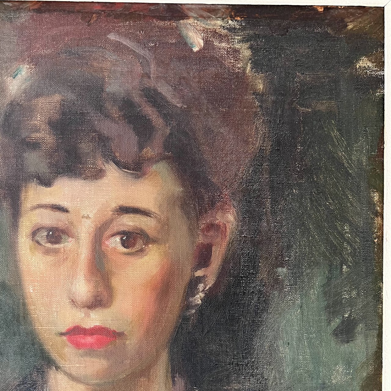 1940s Oil Portrait Painting