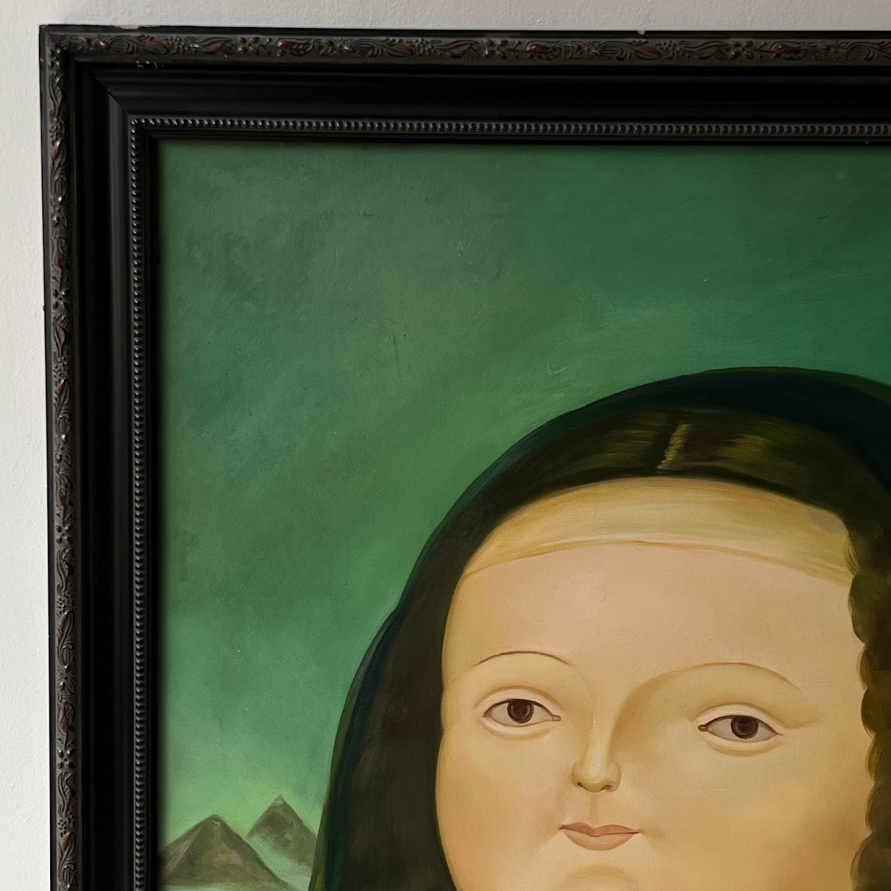 D. Epple after Fernando Botero's 'Mona Lisa' Signed Oil Painting