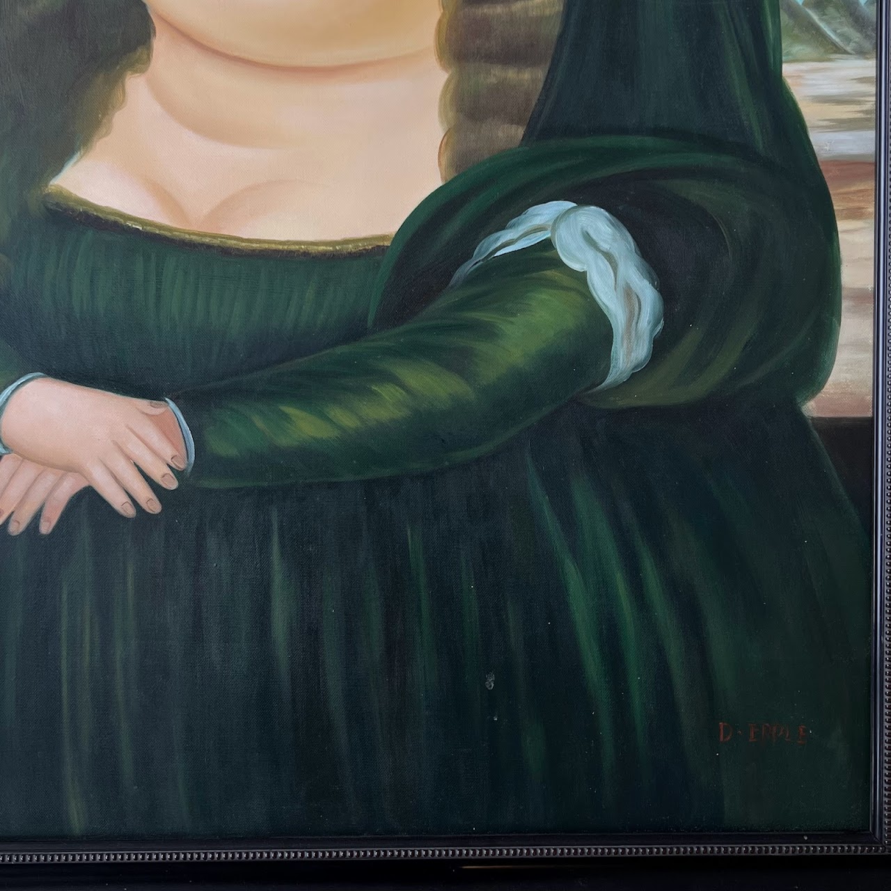 D. Epple after Fernando Botero's 'Mona Lisa' Signed Oil Painting