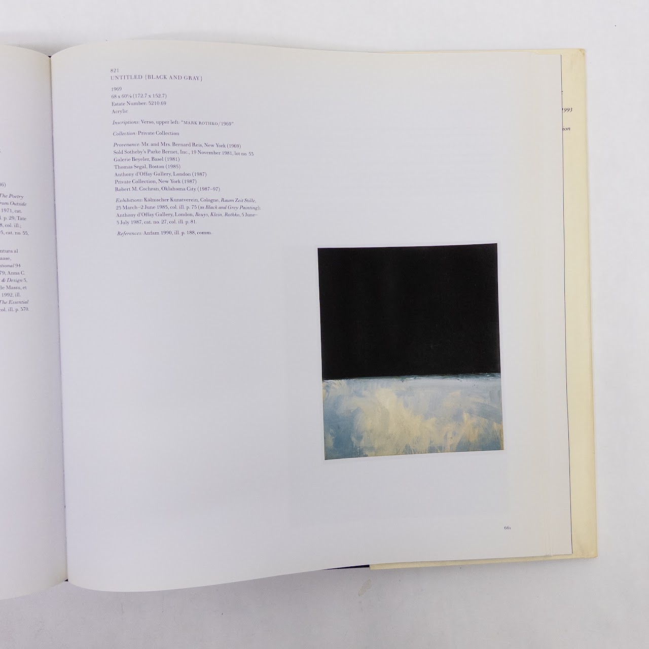 David Anfam, 'Mark Rothko The Works On Canvas' Catalogue  Raisonne