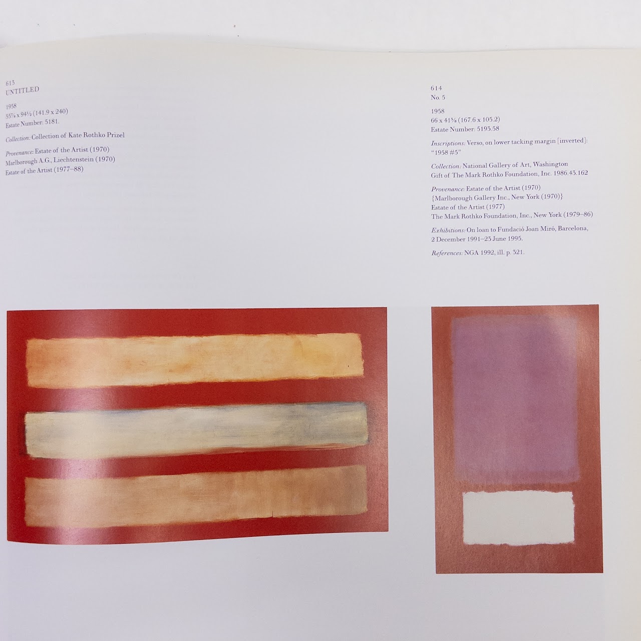 David Anfam, 'Mark Rothko The Works On Canvas' Catalogue  Raisonne