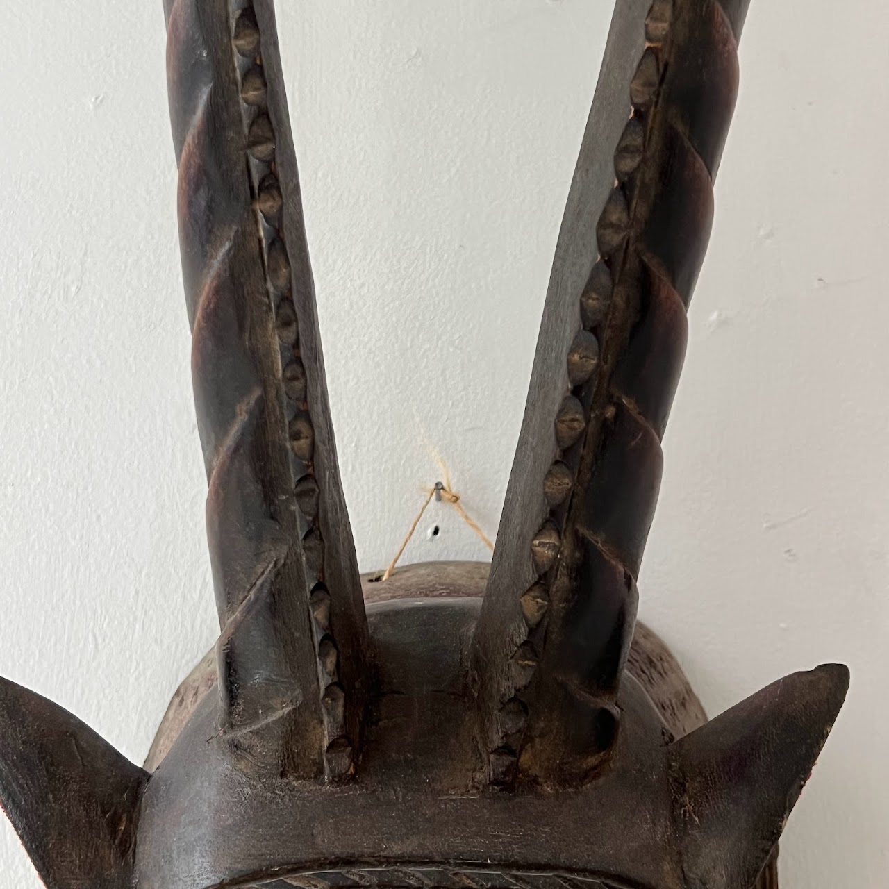 African Zoomorphic Carved Antelope Mask