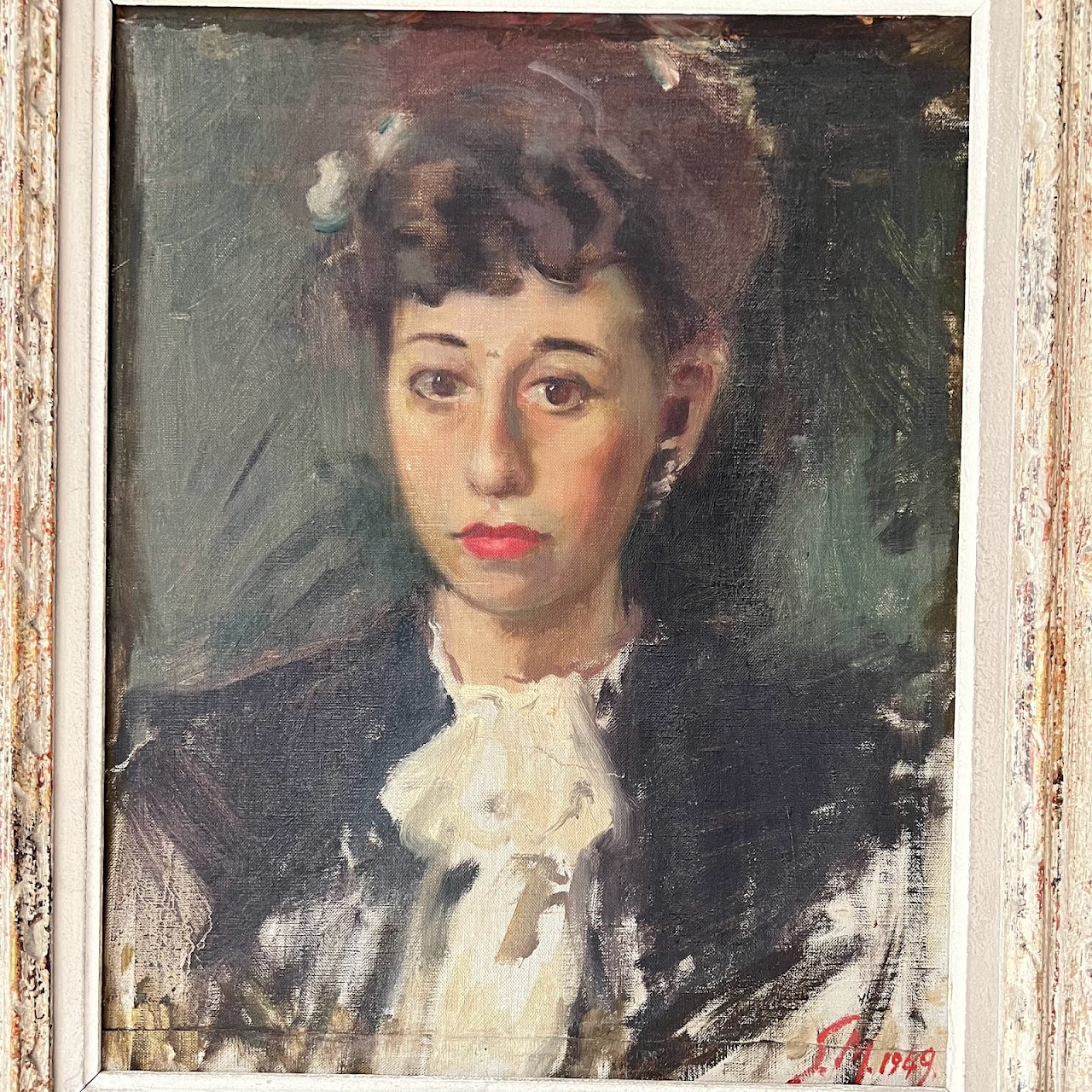 1940s Oil Portrait Painting