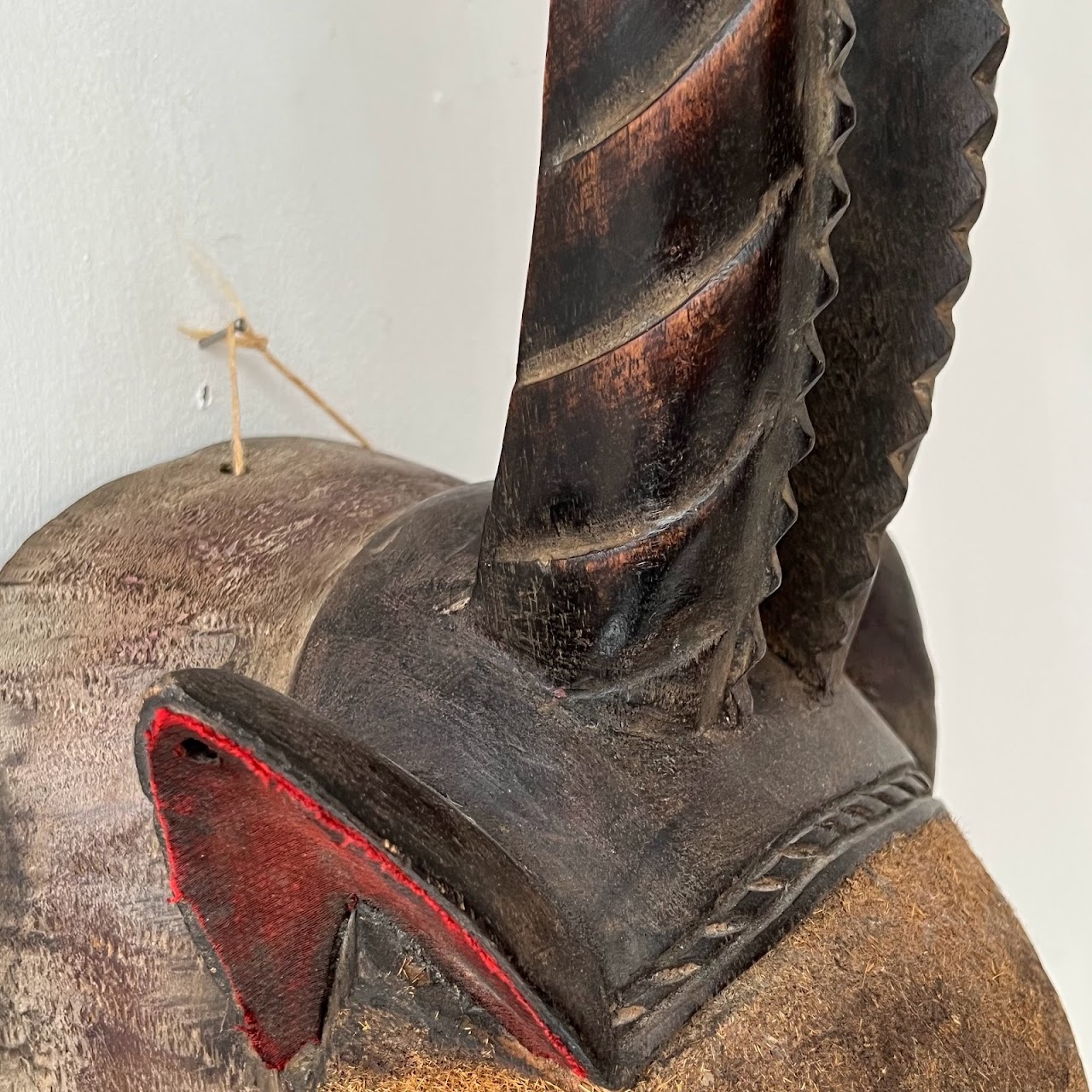 African Zoomorphic Carved Antelope Mask