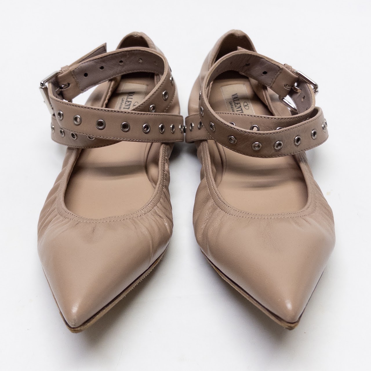 Valentino Garavani Love Latch Pointy Toe Flats