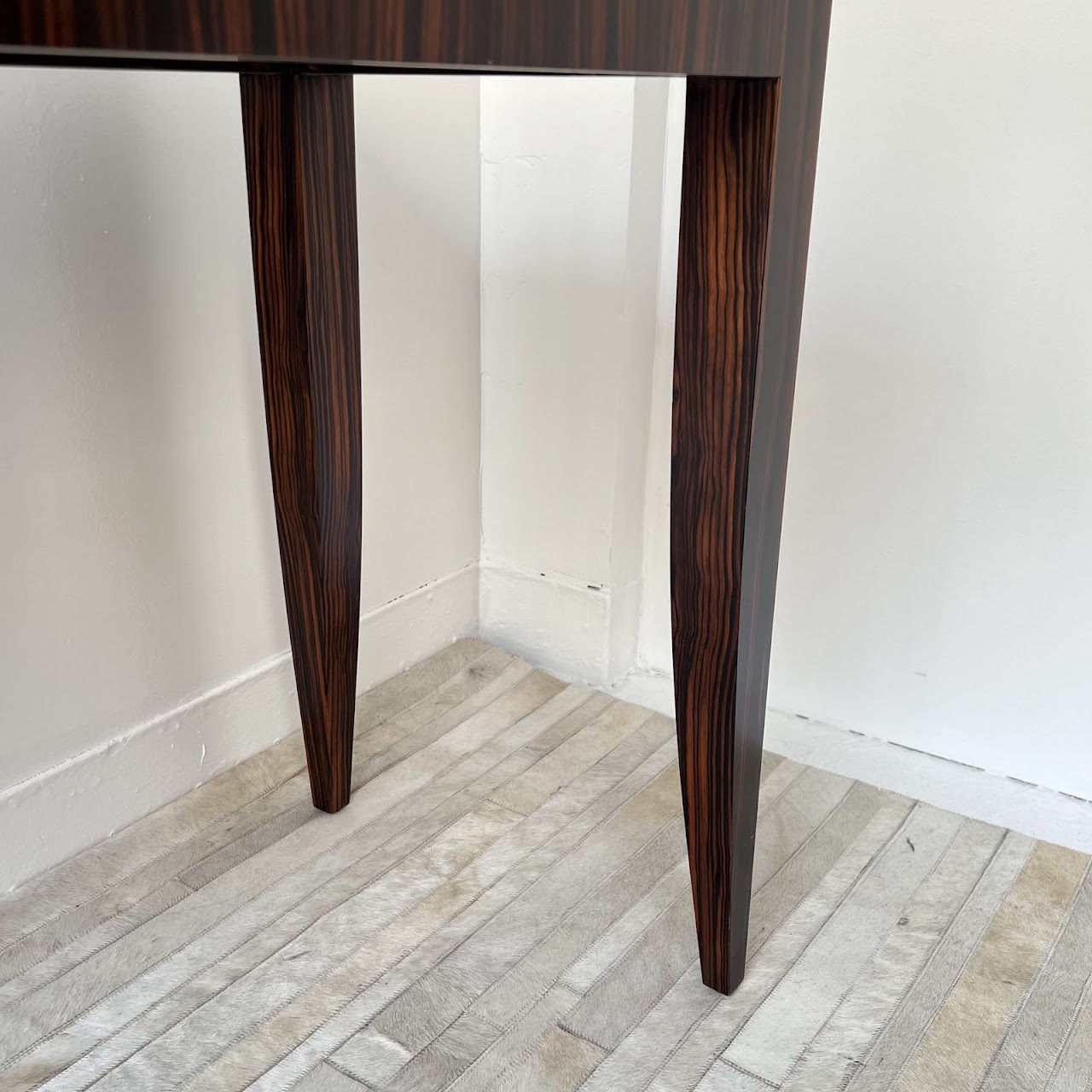 Todd Hase Macassar Ebony and Curly Maple Console Table