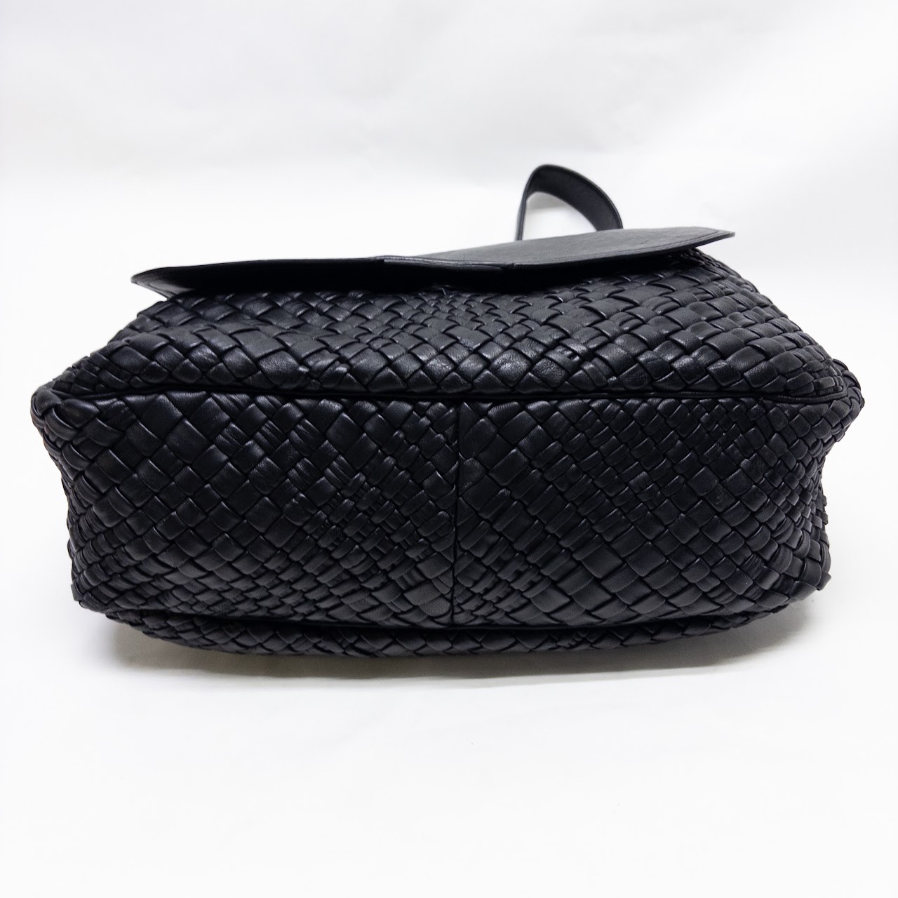 Falor Italia Woven Leather Large Shoulder Bag