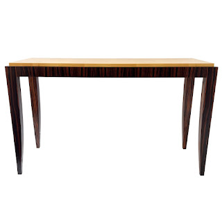 Todd Hase Macassar Ebony and Curly Maple Console Table