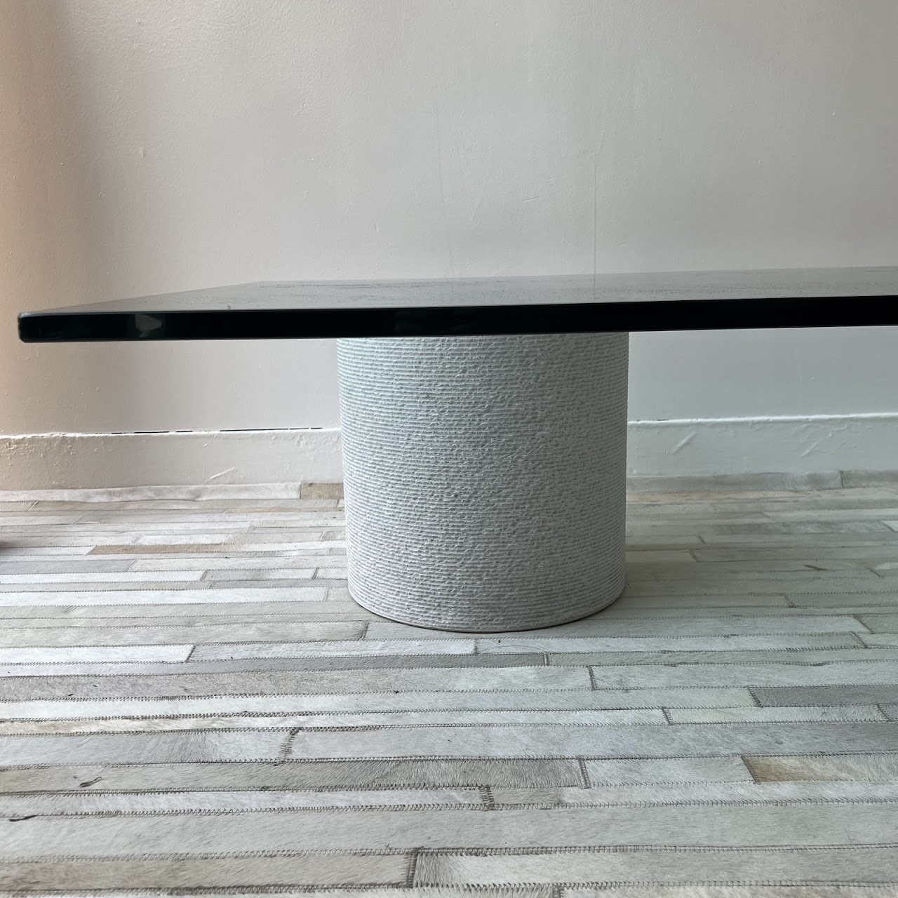 Di Uno Tre by Giulio Lazzotti for Casigliani Carrara Marble and Aquamarine Plate Glass Coffee Table