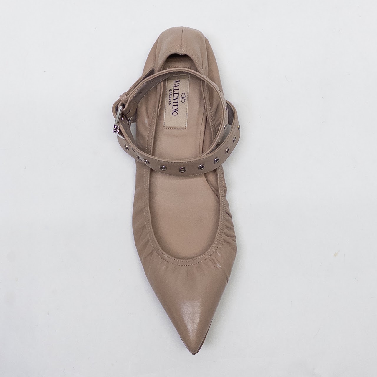 Valentino Garavani Love Latch Pointy Toe Flats