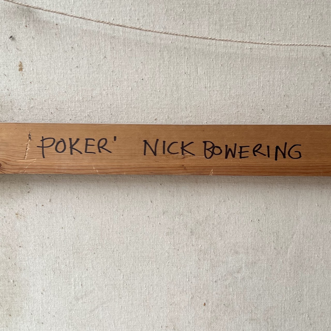 Nick Bowering 'Poker' Signed Oil Painting, 1986