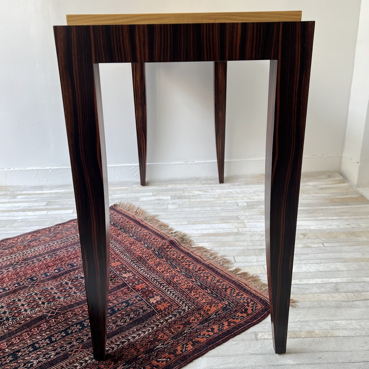 Todd Hase Macassar Ebony and Curly Maple Console Table