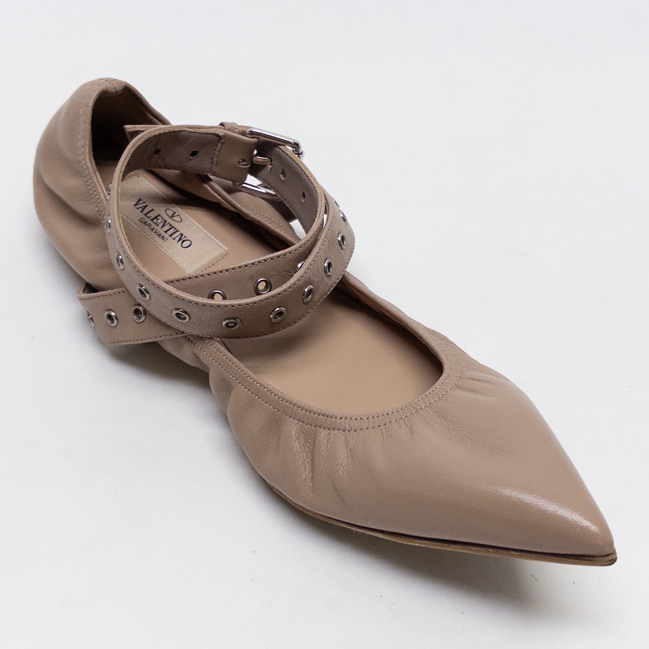 Valentino Garavani Love Latch Pointy Toe Flats