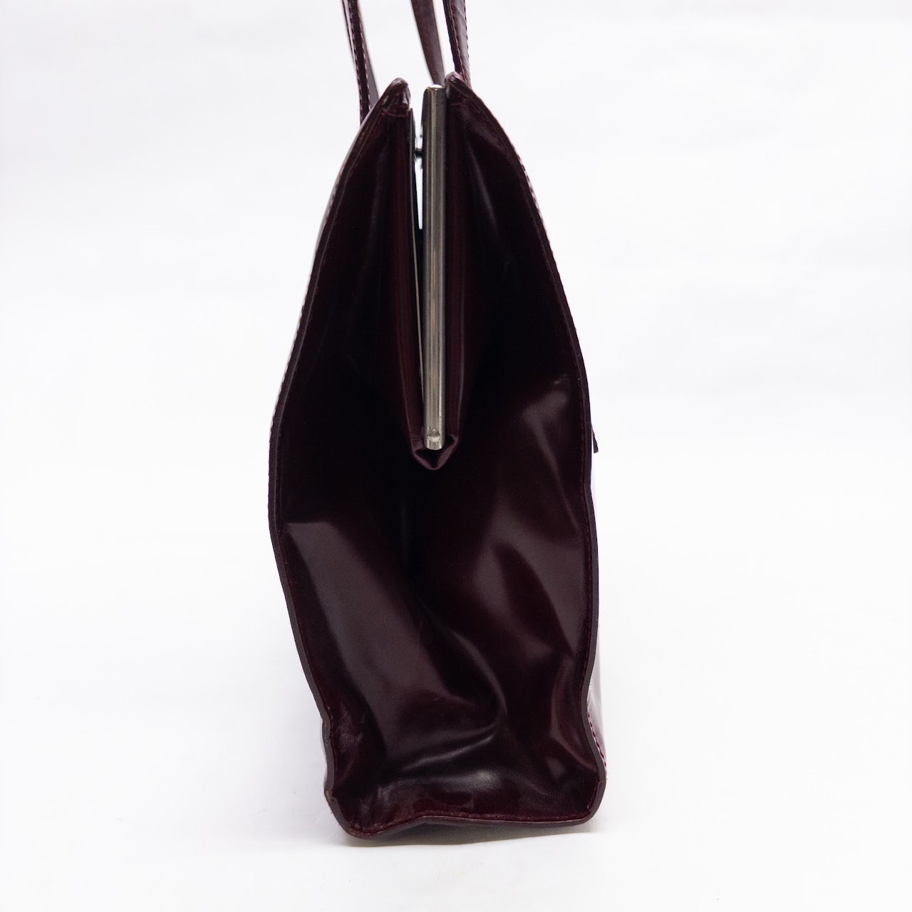 Prada Spazzolato Polished Leather Frame Bag