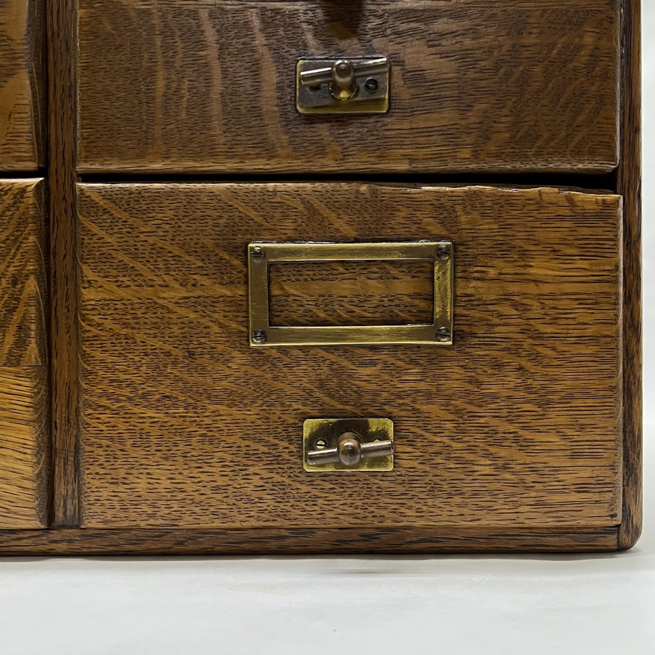 Antique Quarter-Sawn Oak Four Drawer File Chest