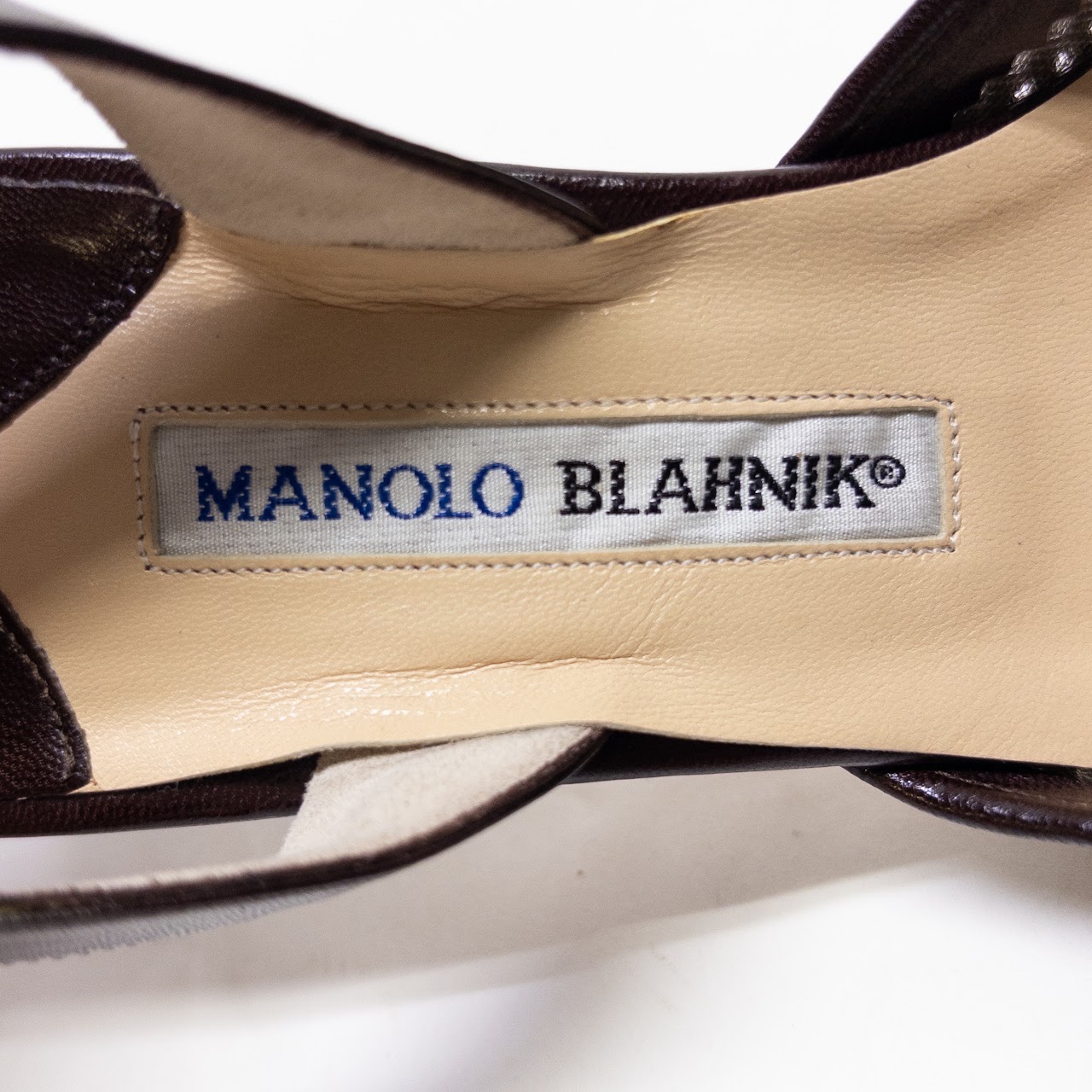 Manolo Blahnik Carolyne Woven Slingback Pumps