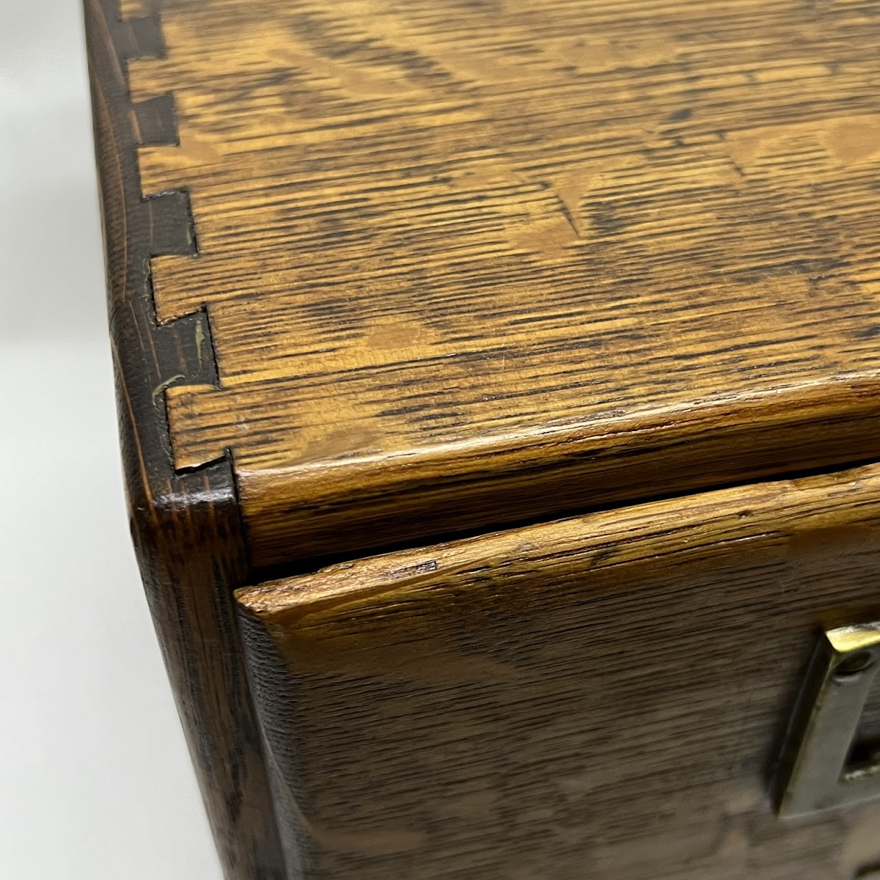 Antique Quarter-Sawn Oak Four Drawer File Chest