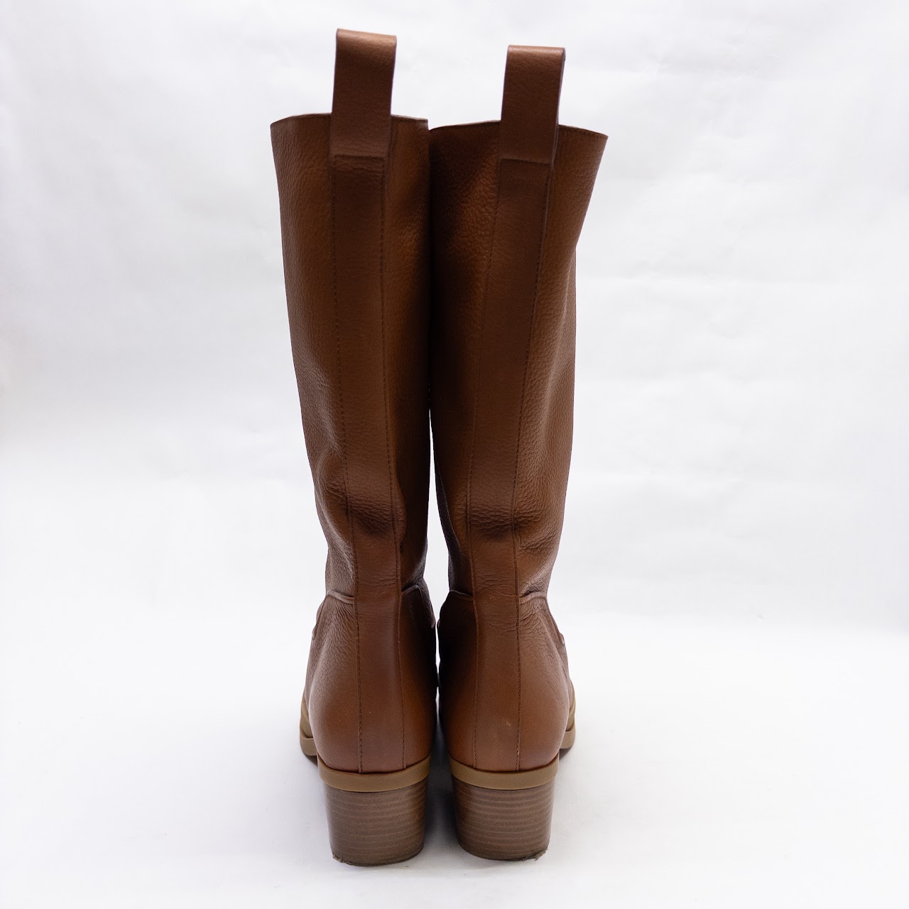 Chloé Mid Calf Textured Leather Boots